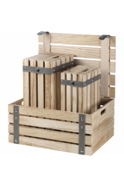 Coffre en bois gris Coffre en bois gris