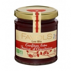 Confiture extra fraise d'Aquitaine Bio 220g 