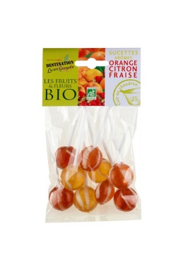 Sucettes aromatisées Bio 100g