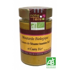 Moutarde Graines de sésame et Curry Bio 
