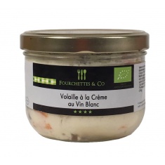 Volaille à la crème et au vin blanc Bio 380g 