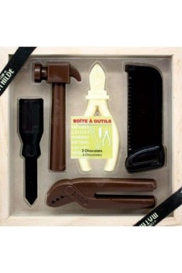 Boîte à outils aux 3 chocolats 190g (5 pièces) Boîte à outils aux 3 chocolats 190g (5 pièces)