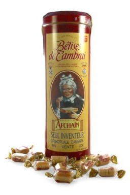 Boîte rouge de Bêtises de Cambrai à la menthe 500g Boîte rouge de Bêtises de Cambrai à la menthe 500g