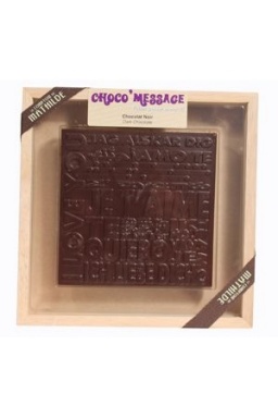 Coffret de Chocolat noir "Je t'aime" 200g