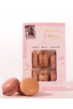 Macarons de Pauline Vanille Moka Chocolat x6