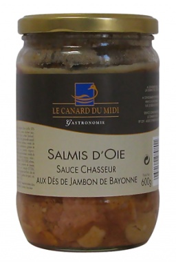 Salmis d'oie sauce chasseur et jambon de Bayonne 600g